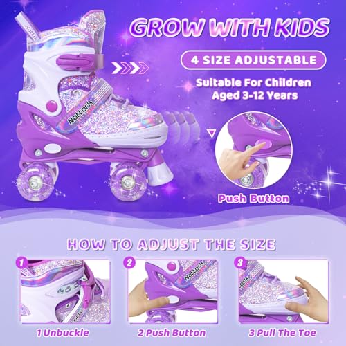 Nattork Adjustable Kids Roller Skates
