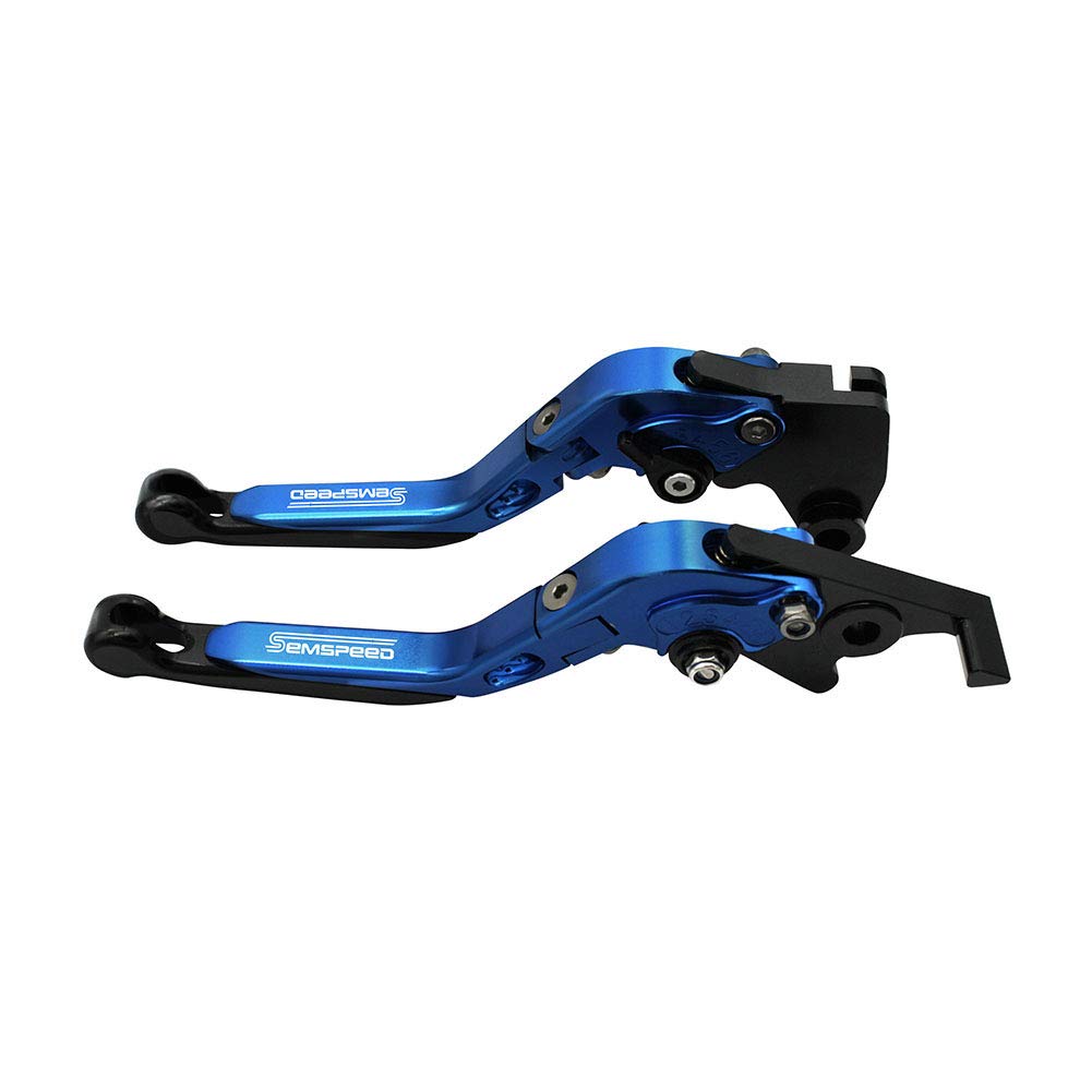 Motorrad Bremshebel Brems kupplungshebel für Yamaha YZF R1 R1M R1S R6 MT09 FZ1 FAZER (Blau,R1 2004-2008 R6 2005-2016)