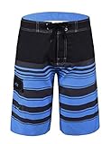Unitop Men's Summer Holiday Stripped Quick Dry Board Shorts