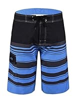 Algopix Similar Product 18 - unitop Mens Beachwear Striped Printed