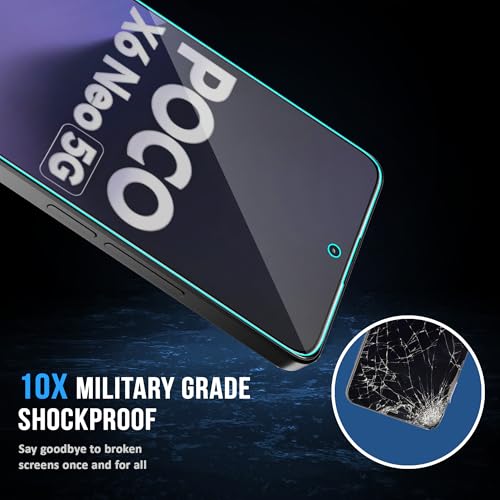 Image of ArmourPro Matte Gaming Tempered Glass Compatible for Poco X6 Neo and Redmi Note 13 Pro (6.67 Inch) Edge-to-Edge Protector Coverage with Installation kit| Anti-Glare and Anti-Fingerprint