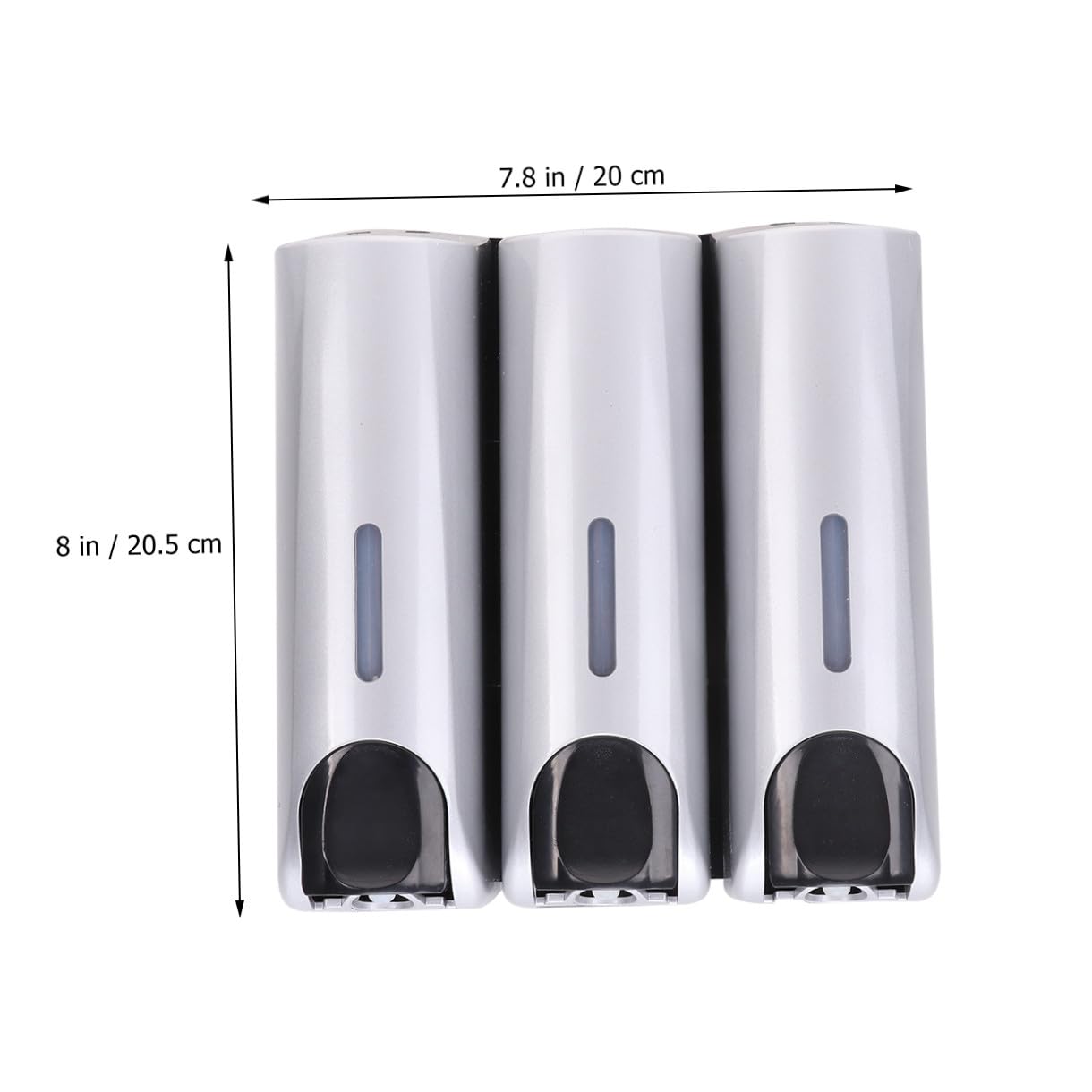 Gadpiparty Dispenser di Sapone Liquido a Parete Tre Scomparti, Leggero e Facile da Installare, in Metallo e Plastica, Porta Shampoo per Doccia per Uso Domestico