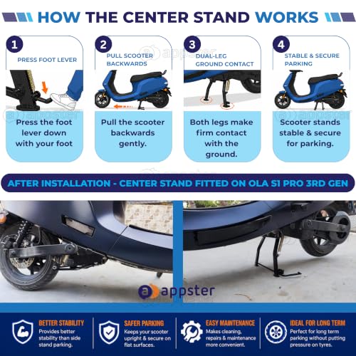 APPSTER Center Stand for Ola Electric S1 Pro Gen 3 & 2 - Image 5