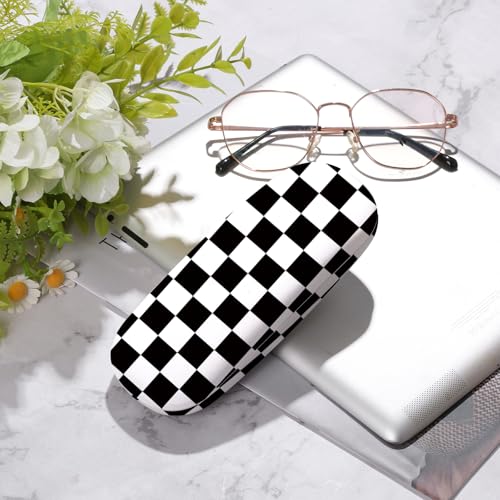 Image of Glasses Case Hard Shell,Portable Protective Eyeglasses Case, Eyeglass Holder Box with Cleaning Cloth,for Women Men