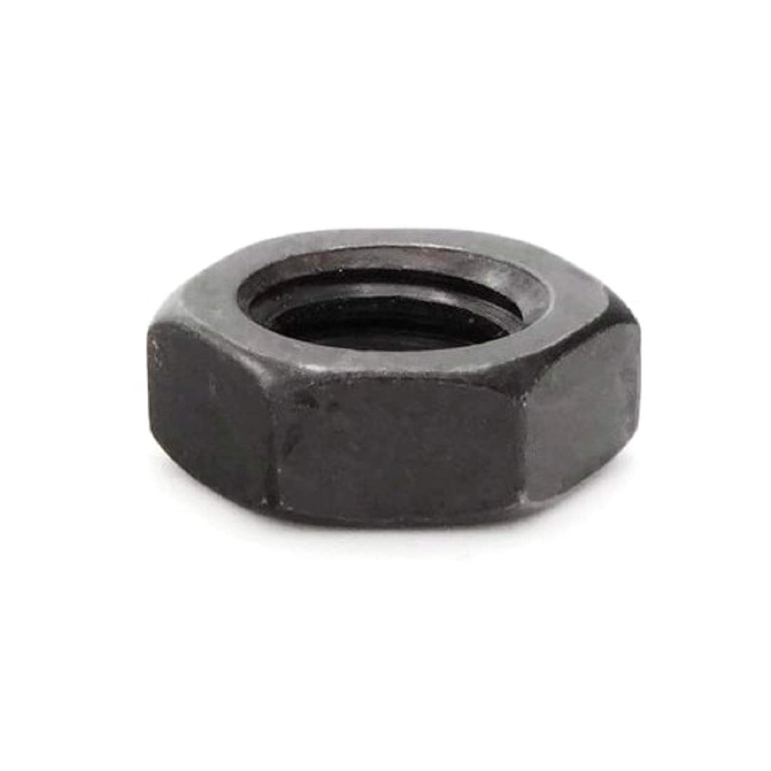 18-8 Stainless Steel Black Oxide Hex Jam Nuts - 1/2-13 (3/4 Flats x 5/16 Thick) - Qty 25