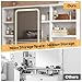 knoworld Vanity Desk with Sliding Mirror & LED Lights, Smart Makeup Table with Charging Station, Hairdryer Holder, 7 Shelves, 3 Drawers, 2 Cabinets, Vanity with Extra Hidden Stroage for Bedroom,White