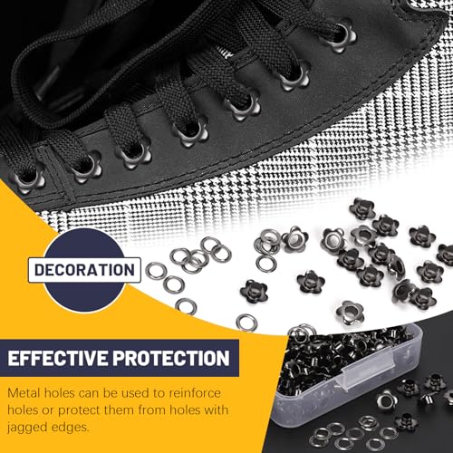 Œillets fleur pour scrapbooking et customisation de vêtements en tissu noir - 9
