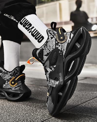 Niepce Inc Streetwear Fashion Men's Chunky Sneakers with Design3