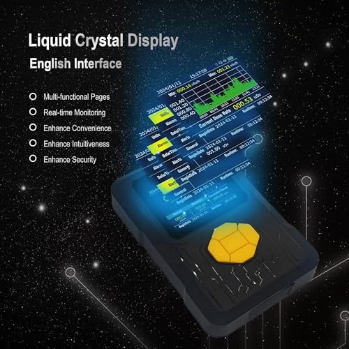 Image of Geiger Counter, Portable Beta Gamma X-Ray Monitor Meter, LCD Display, Radiation Detector with 3 Alarm Modes, 10H Usage Time Rechargeable, 5 Dosage Units Switched Nuclear Detector