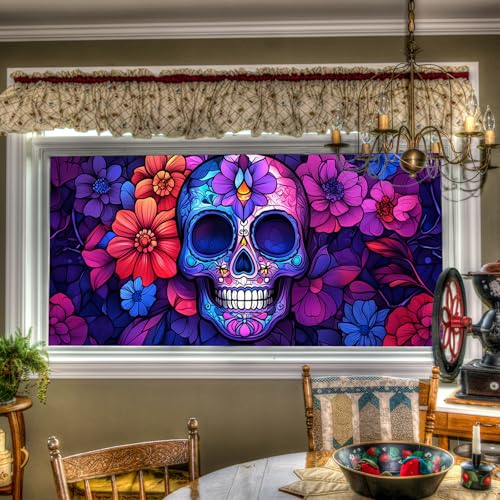 Vinilo decorativo HOMETITUTE 100x45 cm Día de Muertos miniatura 1