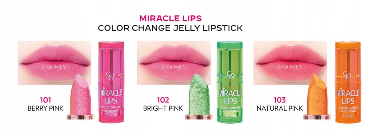Golden Rose Miracle Lips Color Change Jelly Lipstick No: 101 Berry