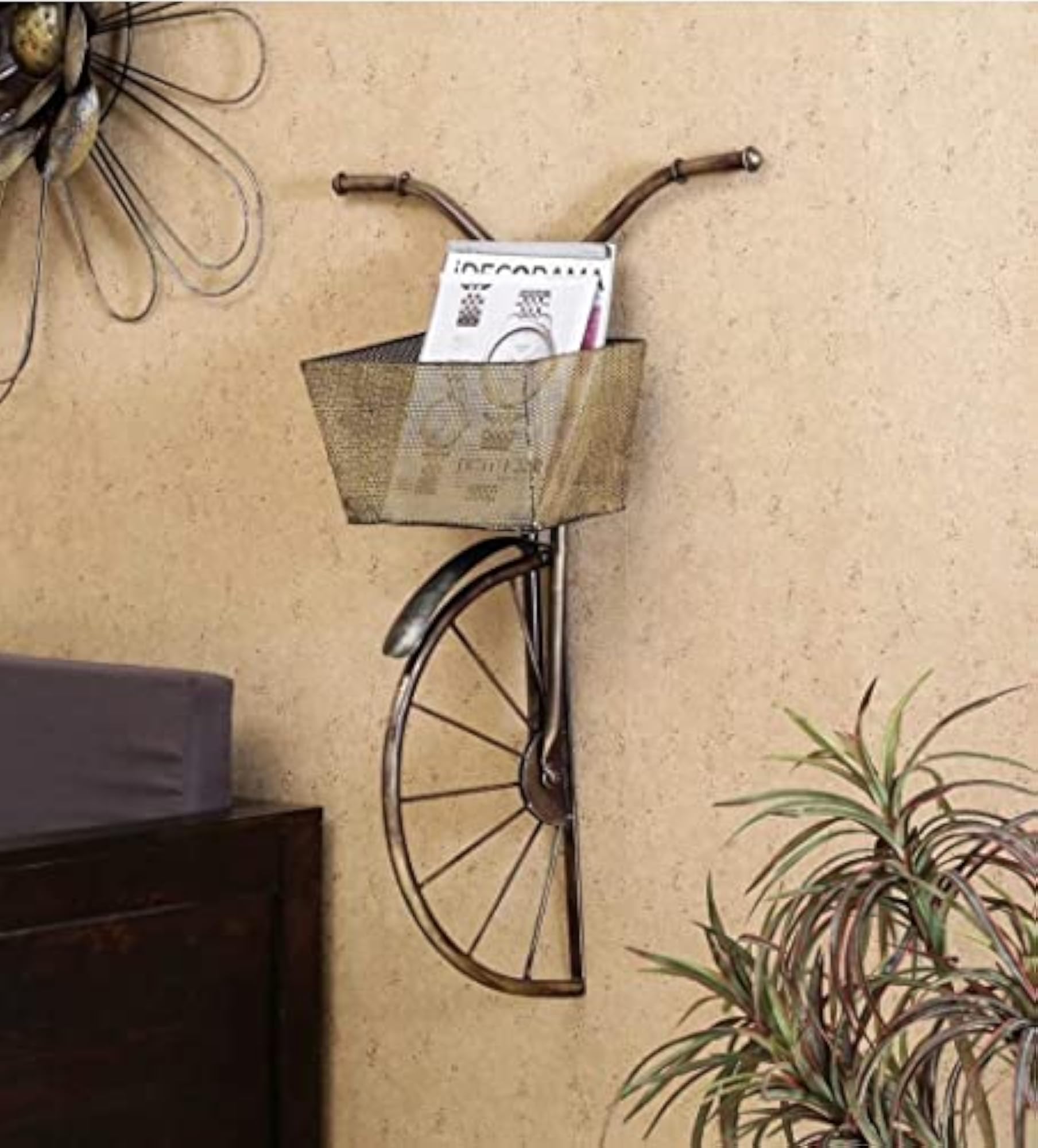 Rajasthani Metal Wrought Iron Cycle Wall Hanging
