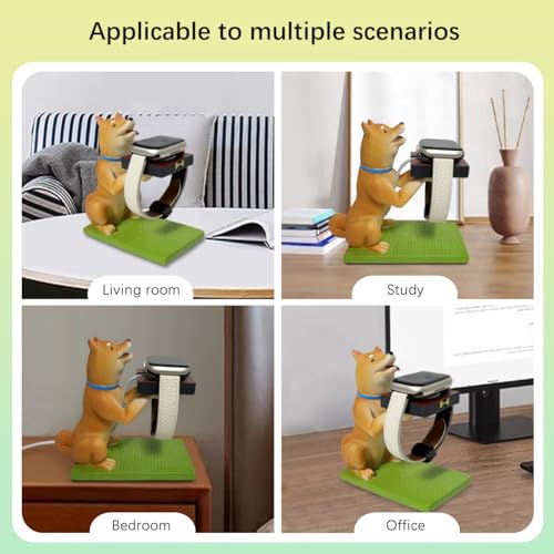 Soporte de carga Shiba Inu para Apple Watch estación base de silicona 5