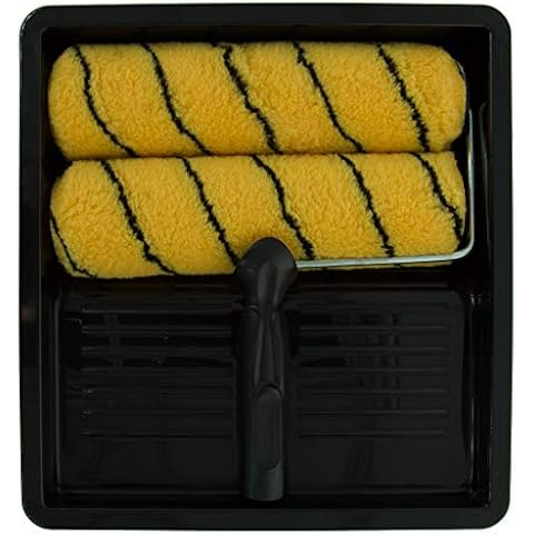 Coral 43101 Task Partner Paint Roller Kit with HEADLOCK Frame and Polyester Covers 9 inch 1.5" dia 4 piece pack set Cover