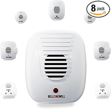 Bell+Howell Ultrasonic Pest Repeller Plug in Device Assorted 8 Pack, Effectively Aids to Repel mice, Bugs, Rats, Rodents, Mosquitos, roaches, Spiders and Ants Chemical, Odor and Sound Free