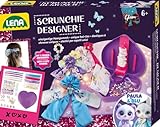 Lena Bastelset Glam Scrunchies Designer - Kreativ Set für Mädchen mit Textil, Gummiband, 5 Charms, Herz-Aufbewahrungsbox & Nähmaterial, Geschenk Set für Kinder ab 6 Jahren