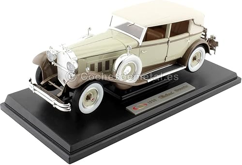1930 Packard Brewster Tan and Coffee Brown 1/18 Modelo de auto fundido a presión por Signature Models 18103