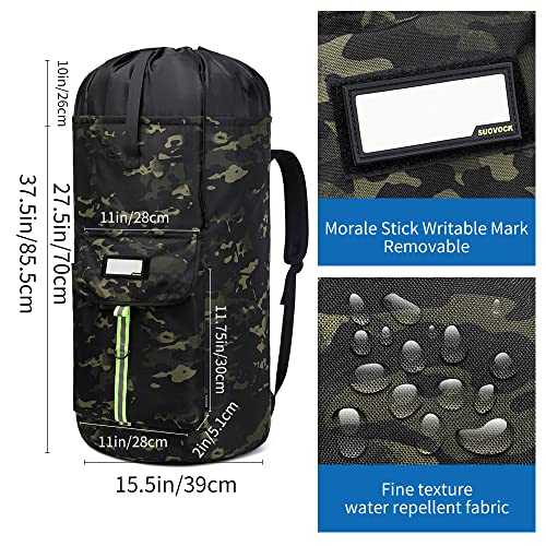 Image of laundry bag backpack,extra-large heavy duty laundry bags,laundry backpack for college students,drawstring closure (Black CP)