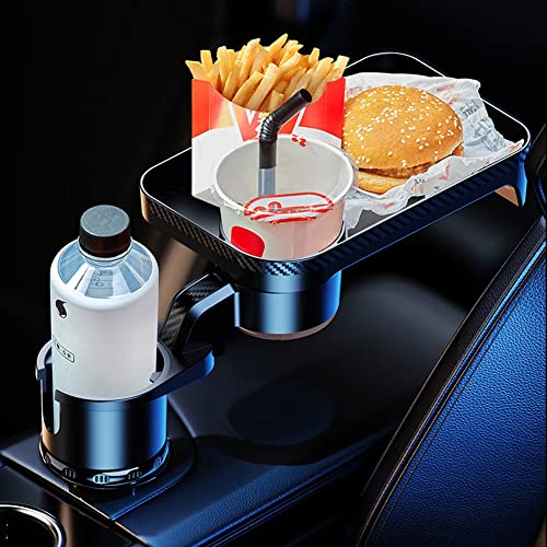 Bandeja portavasos para coche 3 en 1 ajustable con base giratoria miniatura 3