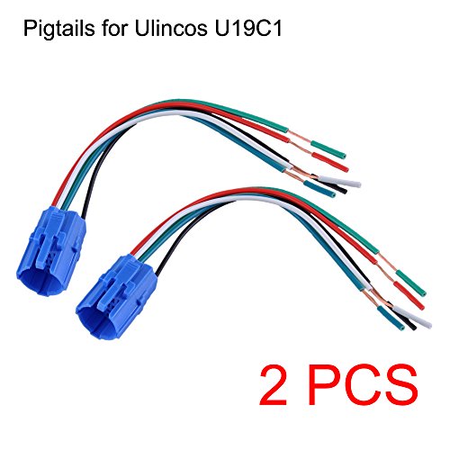NOT FIT U19D1, 19mm Pigtail, Wire Connector, Socket Plug for U19C1 Push Button Switch (Pack of 2)