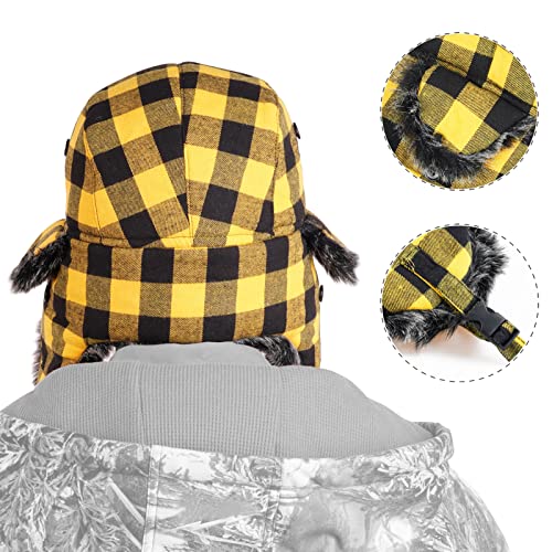 Image of ONWAY Trapper Hat Winter Hats for Women Men with Faux Fur Ear Flaps