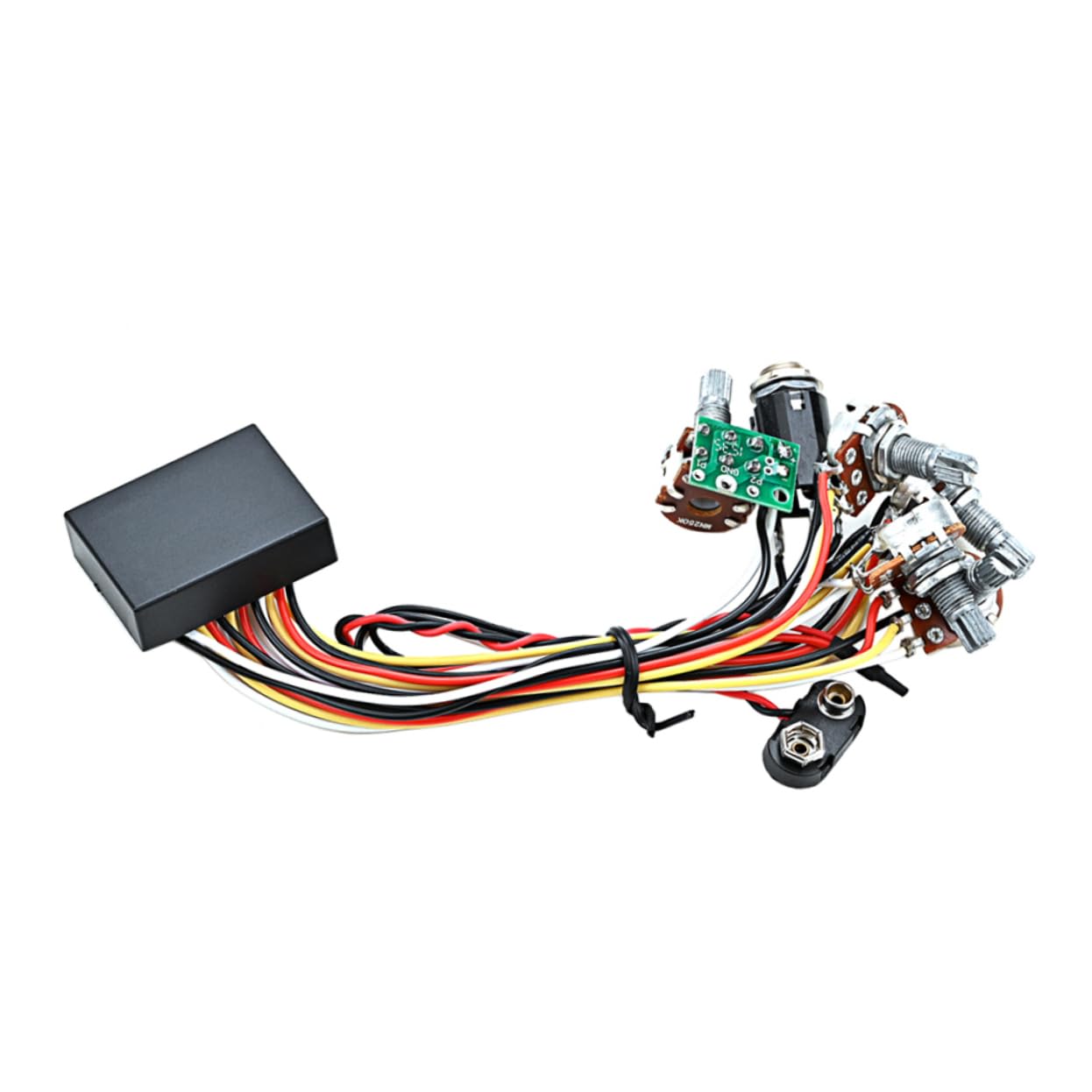Abaodam Aktive Bassvorverstärkerschaltung für Bass und Gitarre Frequenzregelung 80hz/900hz/3-7khz Einfache Montage Schwarz