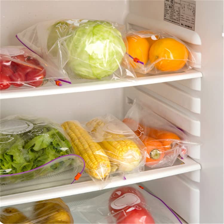 Image of pristu Zip lock Bag For Storage,Zip lock Pouches,Ziplock Bags For Fridge Storage,Freezer RE-USABLE Zipper Bags,Zip lock bags Medium (9 inchX 10 inch) (5)