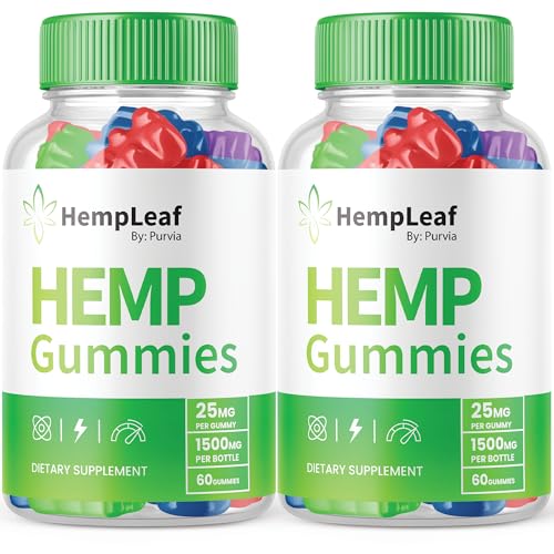 (2 Pack) Hemp Leaf Gummies - Official Formula - Hemp Leaf Gummies with Hemp Extract, Advanced Strength Zen Performance Hemp Blend, Zen Boost Hemp Gummies Maximum Strength, Zen Gummies (120 Gummies)