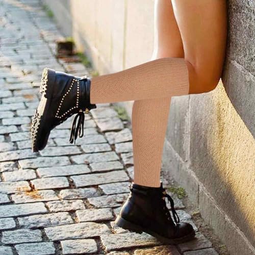 Boot Socks Women (6 Pairs pack) Knee High Cable Knit Winter Wool Socks4