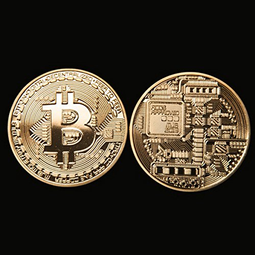 Buildent(TM) Gold Plated & Bronze Physical Bitcoins - 1 of each