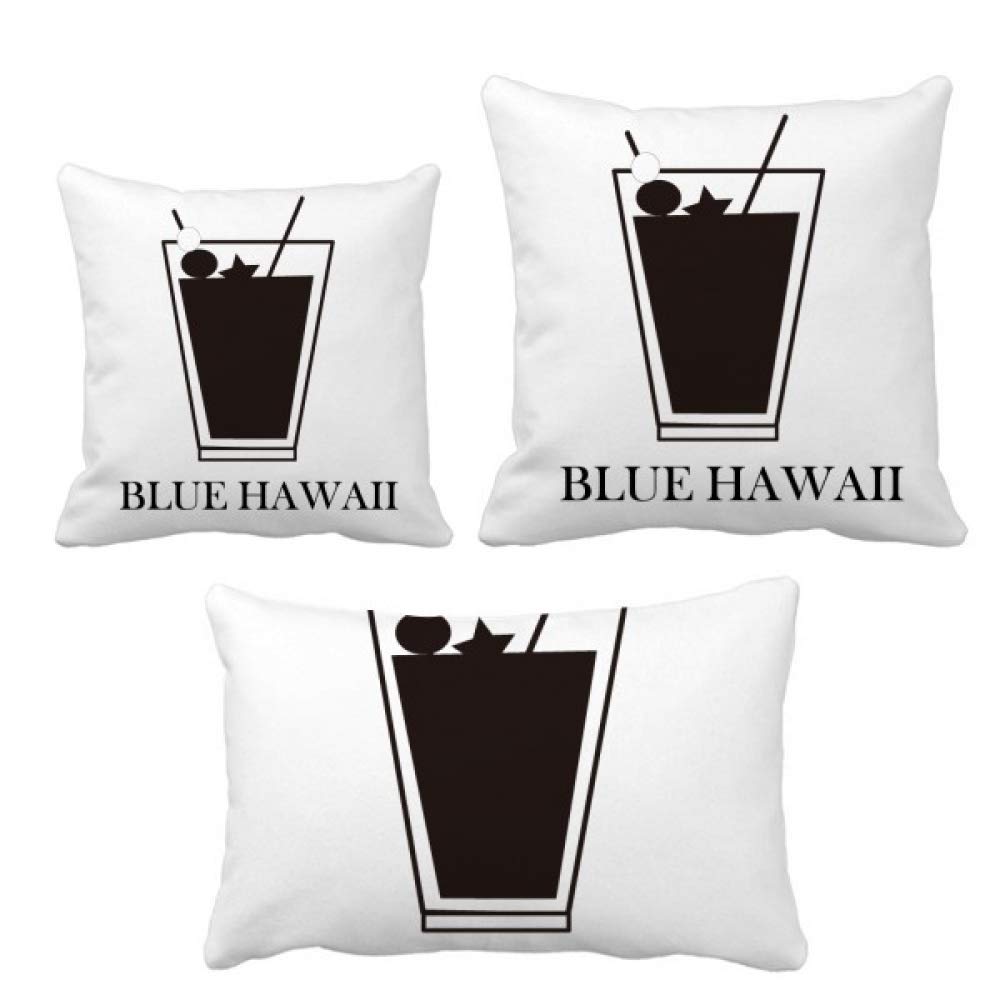 Housse de coussin cocktail silhouette d'Hawaï bleu pour déco de terrasse