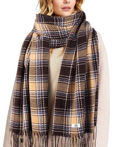 Teqihat Winter Women's Scarf Long Colorful Checkered Scarf Warm and Loose Winter and Autumn Blanket Shawl Gift