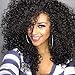 Produktbild ColorfulPanda Schwarze lockige Afro Perücken für Frauen Mittellanges natürliches synthetisches Haar Afro Kinky Curly Perücke