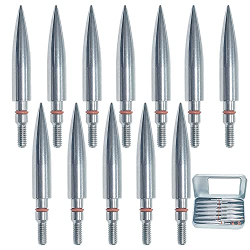 Image of 100 /125 /150 /200 /300 Grains Archery Field Points Practice Field Tips, Archery Target Practice Hunting Arrow Tip for Recurve, Compound Bow Crossbow, Stainless Steel Screw in Broadheads