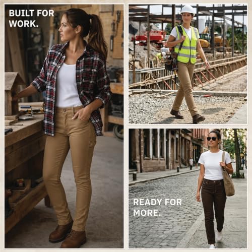 Image of Dickies Womens Casual Slim Fit Carpenter Pant-Non Stretch-Runs Small | Non-Stretch Utility Fabric with Functional Pockets, Runs Small So Size Up, Casual Styling That Pairs with Tees