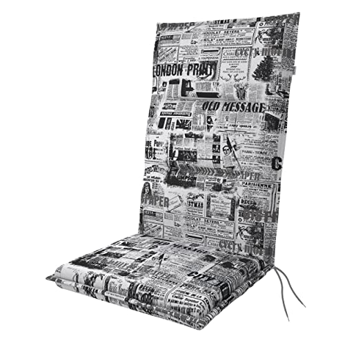 Doppler / Hochlehner Spot/Gartenstuhlauflage/Hochlehner/Schwarz Print/ca. 119 x 48 x 5 cm