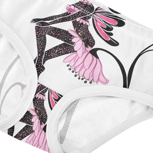 Fairy Butterfly Flower Pink Panties for Girl Girls Underwear Toddler Cotton Cartoon Underpants Briefs 2t4