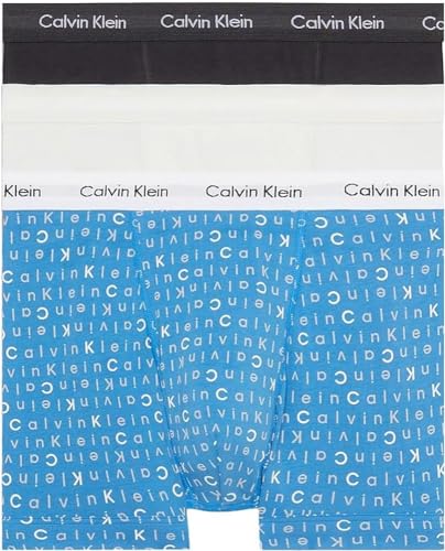 Calvin Klein Herren 3er Pack Boxershorts Trunks Unterwäsche, Mehrfarbig (Ptm Gy, Pal Bl_Sd Ttl Wh Wb, Vps Gy), XS