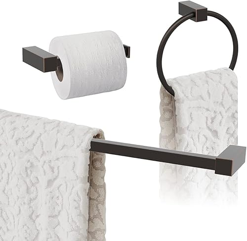 Vista 251 de Amerock BH36083BBZ Toallero dorado champán Toallero de 18 pulgadas (17.992 in) Monumento Toallero de baño Herrajes de baño Accesorios