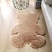 XH&XH Tappeto a Forma di Orsacchiotto Carino Tappeto a Pelo Lungo Super Morbido Tappeto a Forma di Orso soffice Tappetino Shaggy per Bambini Camera da Letto Soggiorno Colore Solido Lavabile Facile