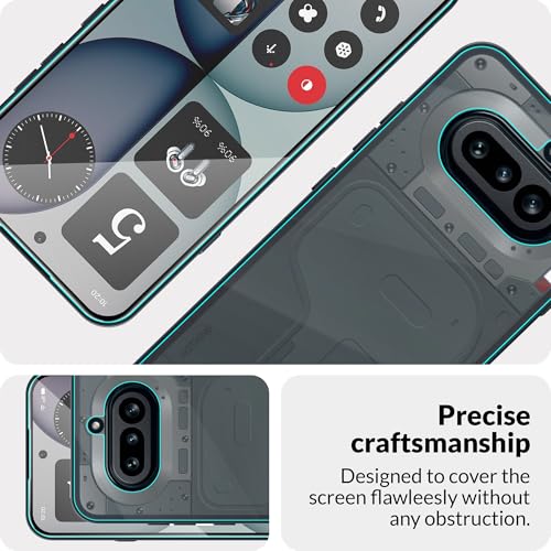 Image of ArmourPro Tempered Glass for Nothing Phone (4A) with Back Clear Membrane Guard, Edge to Edge Screen Protector, Anti-Bubble, Anti-Fingerprint, Oil Resistant, Installation Kit | Black