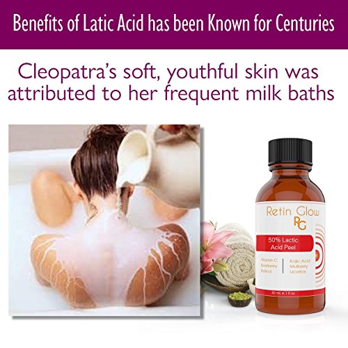 Lactic Acid 80% Gel Peel Including After Peel Neutralizer Facial Peel Contains Retinol Vitamin C Kojic Acid Licorice Bearberry Tea Mulberry. Perfect Acne Treatment Fade Acne Scars Diminish Wrinkles - Thumbnail 3