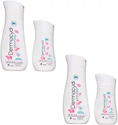 Sabonete Íntimo Dermacyd 2x200mL + 2X100mL Kit Com 4 Unidades Fórmula Hipoalergênica, Contra Maus Odores, Proteção 24 horas, Equlibra o pH (Femina Floral)