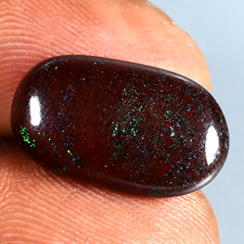 Opale australienne Boulder naturelle 4.95 ct, la poésie d'une pierre précieuse de roche brute