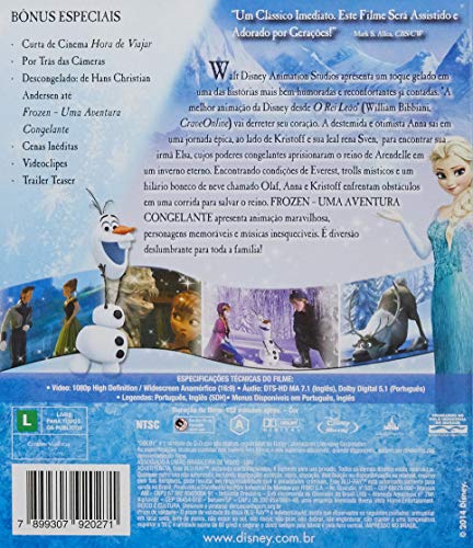 Frozen Uma Aventura Congelante [Blu-ray]