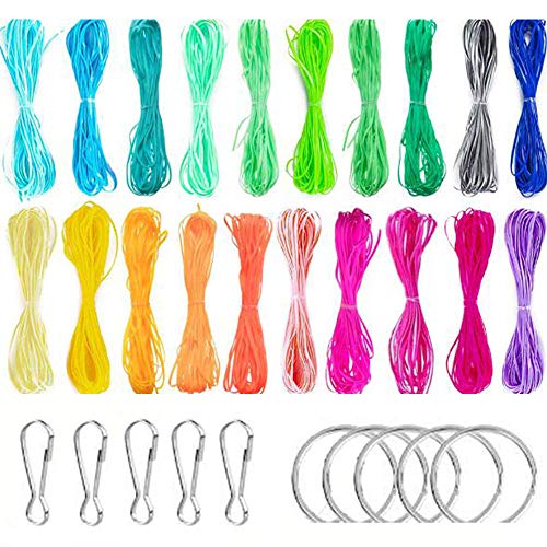 String Gimp Plastic Lacing Cord for Bracelets Scoubidou Craft Kits 20 Colors