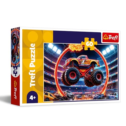 Trefl Monster Truck - Rompecabezas de 60 piezas, 4+ años miniatura 1
