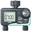RAINPOINT Water Timer for Garden Hose 2 Zone Sprinkler Timer with Rain DelayManual WateringAutomatic Irrigation Controller System Water Hose Timer Programmable Faucet Timer for Yard Lawn
