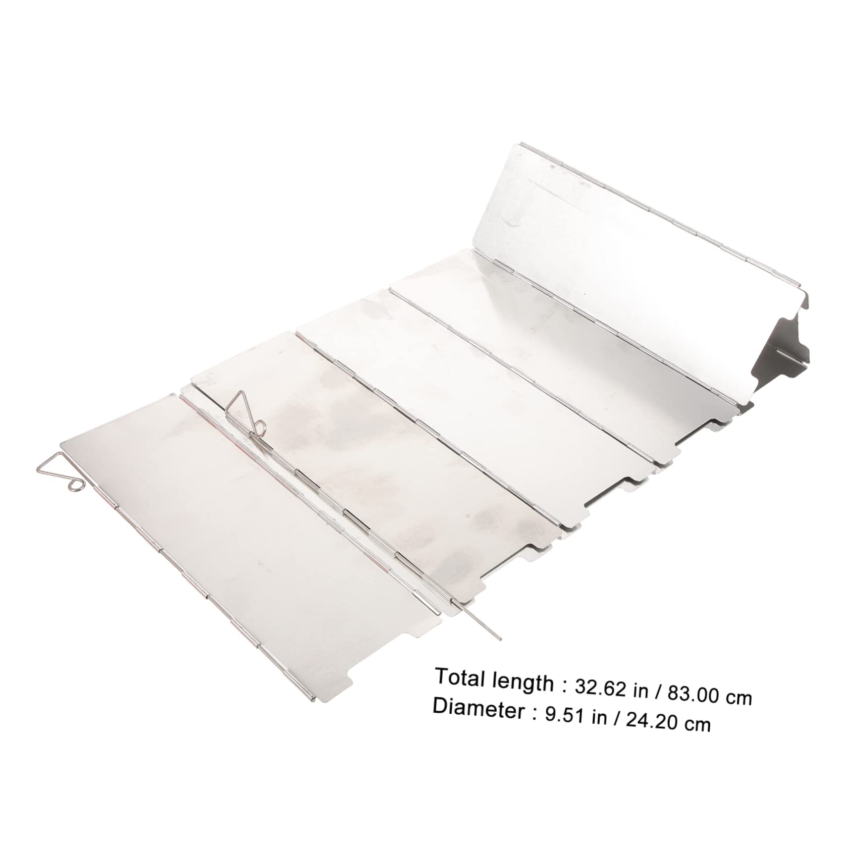 KICHOUSE 10-Piece Portable Camp Stove Windshield Outdoor Folding Windscreen Lightweight Windproof Tool for BBQ Cooking