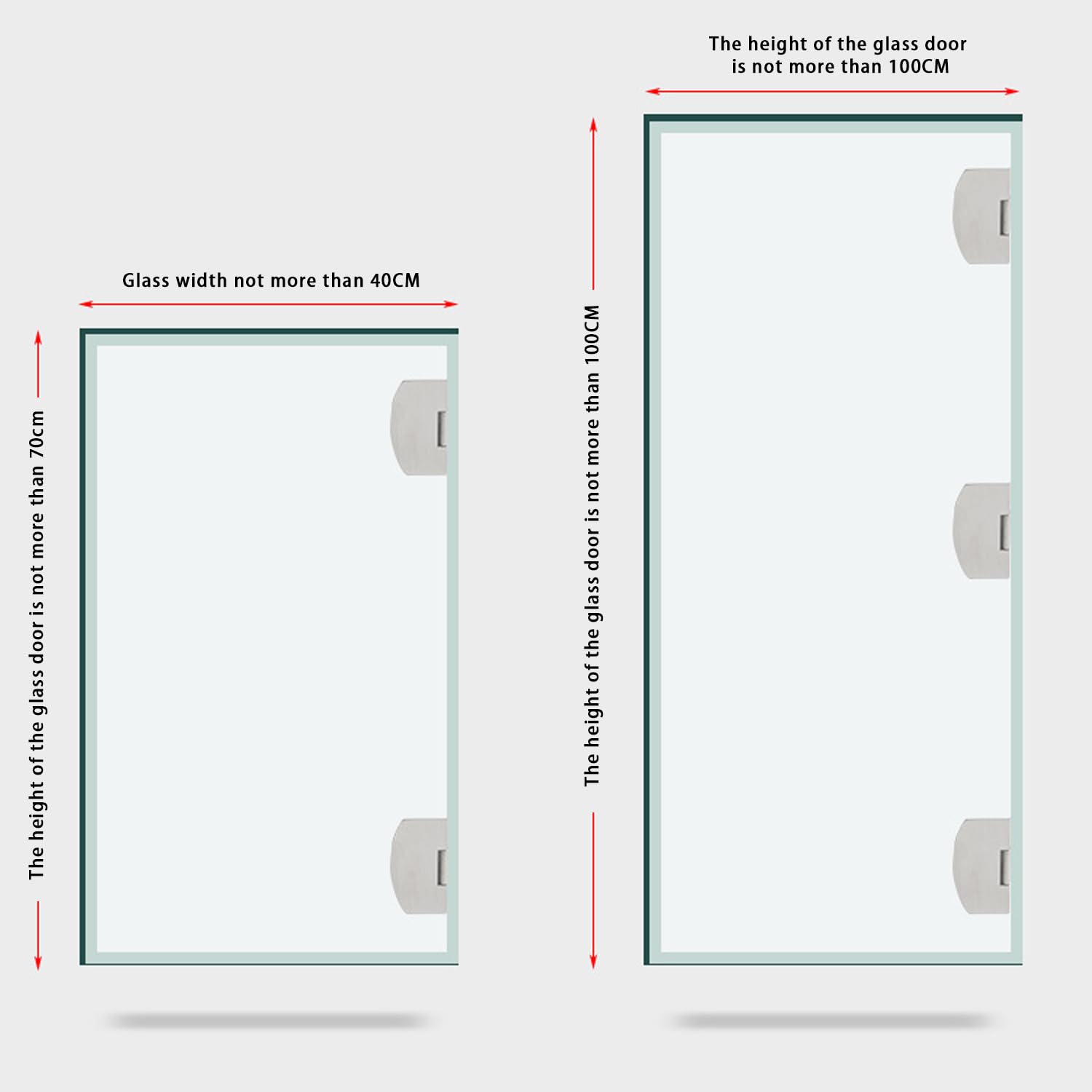 Bisagras para Puertas de Cristal, 16 Piezas Bisagras de Cristal de 3-7 MM (Plata)